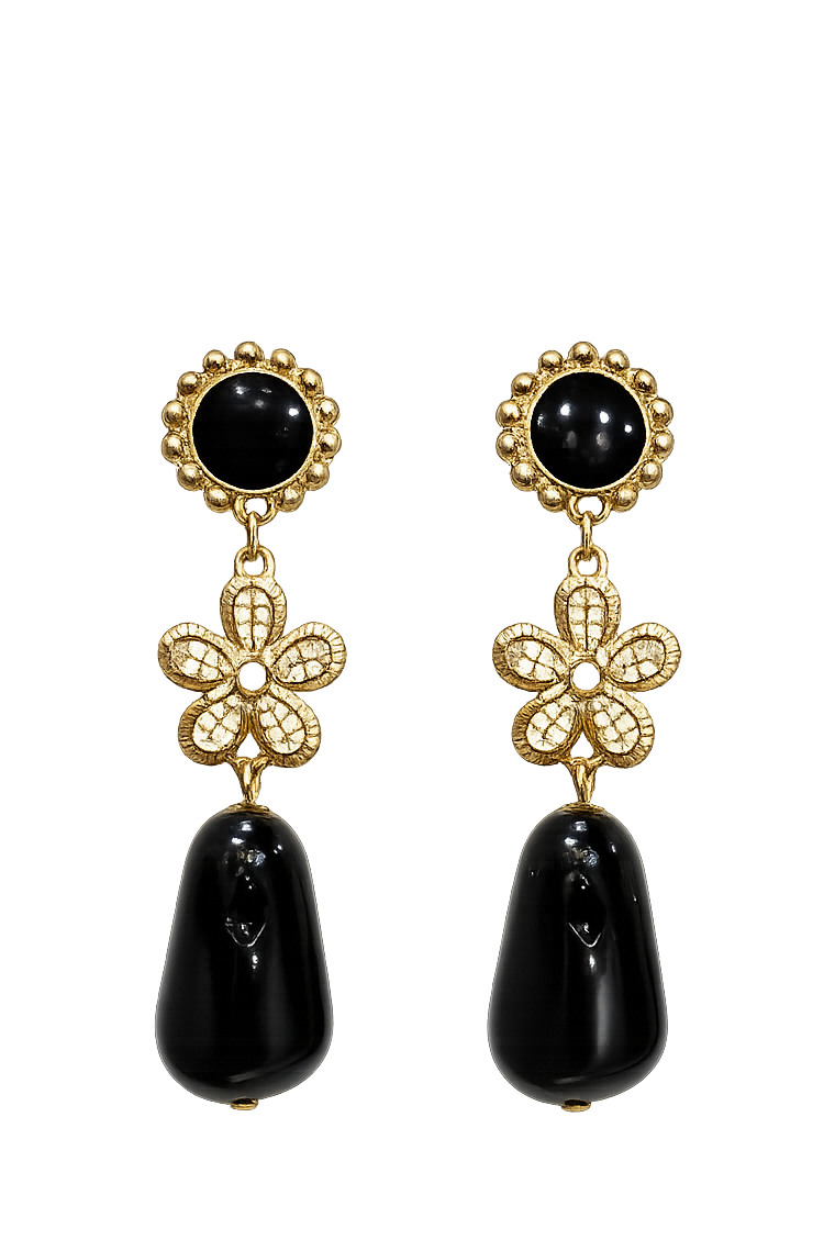 Pendientes Flor Negra