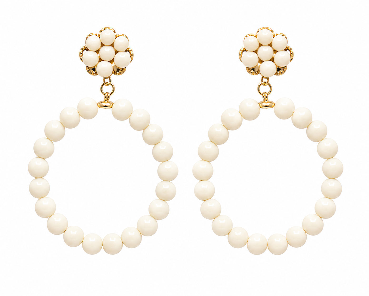 Pendientes Aro Marfil