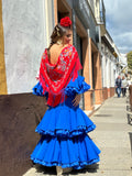 Traje flamenca pavo