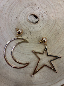 Pendientes Luna y Estrella