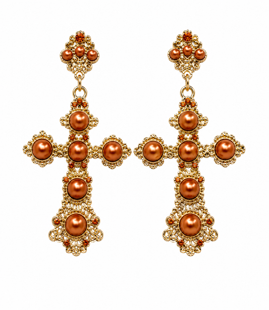 Pendientes Cruz Ámbar