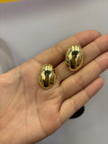 Pendientes botones dorados