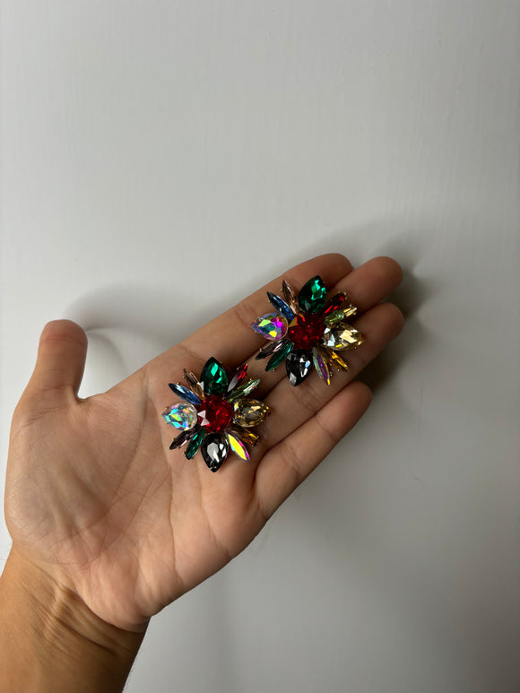 Pendientes cristales colores