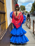 Traje flamenca pavo