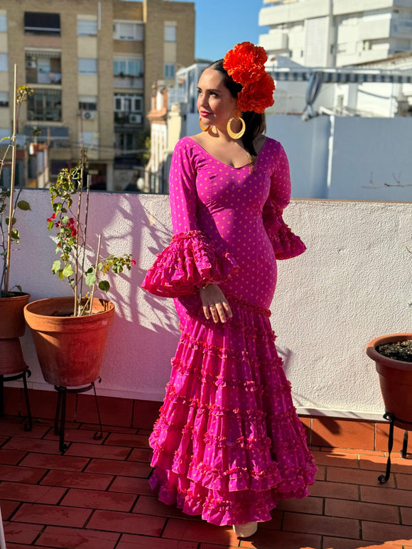Traje flamenca Sevilla lunares