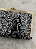 Clutch terciopelo-bordado